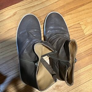 J Slides Men's Dark Brown Leather Boots